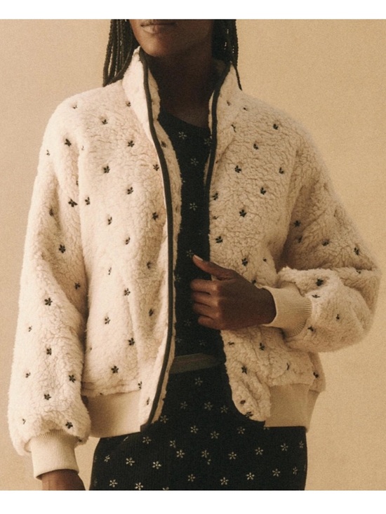 THE GREAT. Jackets & Blazers - The Great. Cream White Blackbird Fleece Jacket Size L